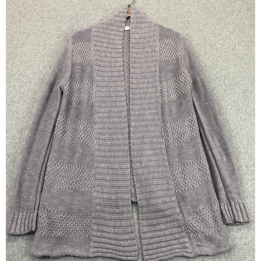 Honey Punch Womens Cardigan Sweater Gray Long Sleeve Open Front Winter Knit S
